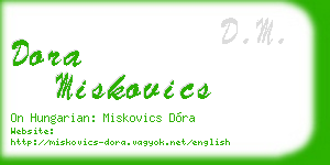 dora miskovics business card